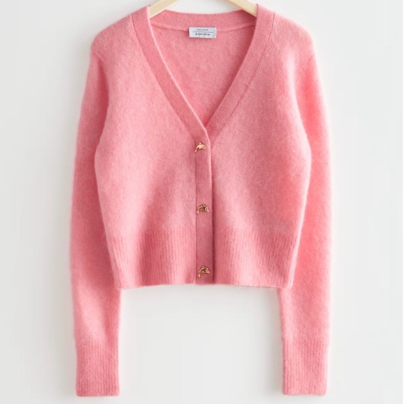 & Other Stories Sweaters - Pink & Other Stories Cardigan Size Large